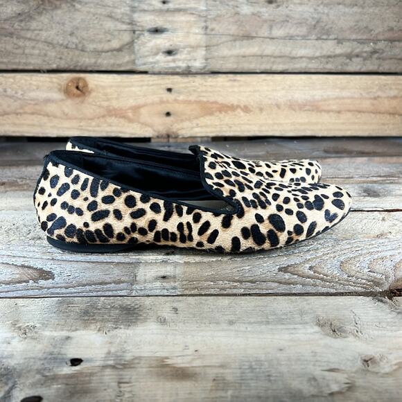 Birdies Cheetah Leopard Calf Hair Starling Loafer - Tan/Black - 7 - Picture 3 of 8